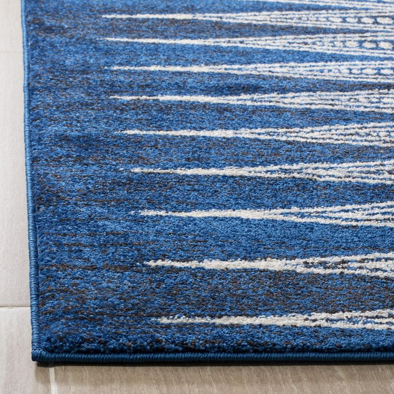 Evoke EVK226 Power Loomed Indoor Area Rug - Royal/Ivory - 6'7"x9' - Safavieh