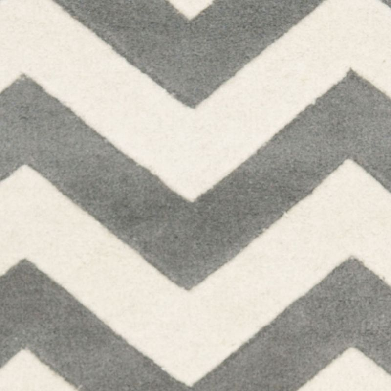 Chatham CHT715 Tufted Indoor Runner Rug - Dark Grey/Ivory - 2'3"x13' - Safavieh