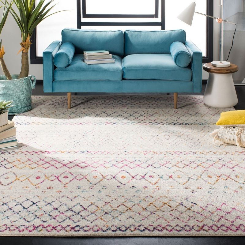 Madison 700 MAD798 Power Loomed Indoor Area Rug - Ivory/Fuchsia - 9'x12' - Safavieh