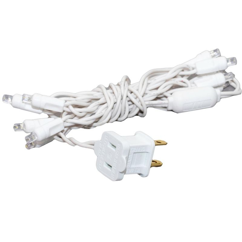 Novelty Lights 10 Light Pure White LED Christmas Craft Mini Light Set (White Wire, 5 Feet)