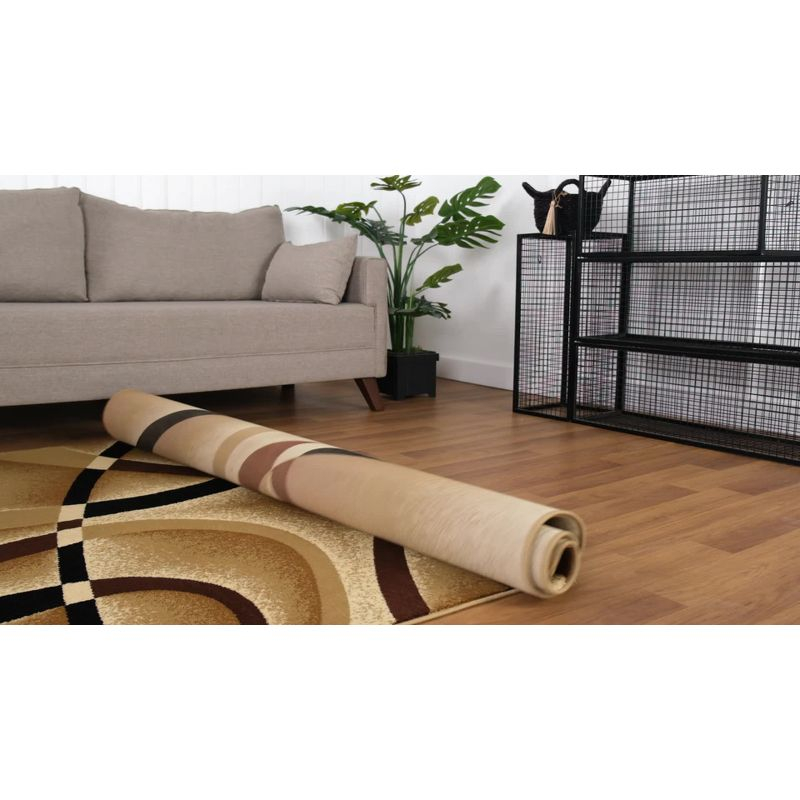 Luxe Weavers Victoria Collection Yellow 7x10 Modern Abstract Area Rug