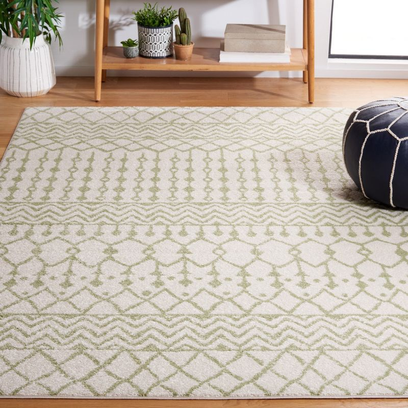 Tulum TUL270 Power Loomed Area Rug - Ivory/Sage - 6'x9' - Safavieh.
