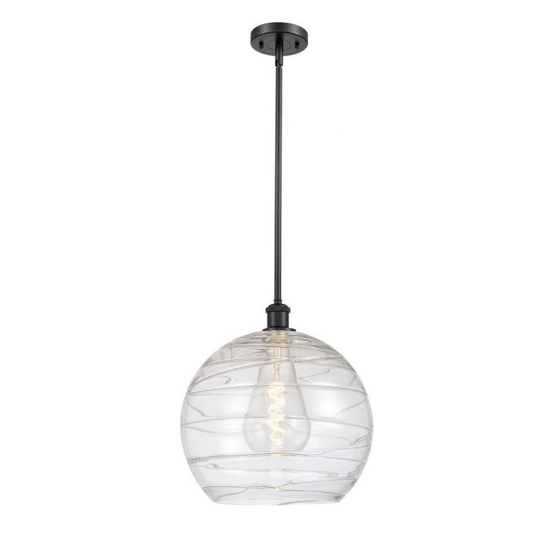 Athens Deco Swirl 1 - Light Single Drop Pendant Pendant