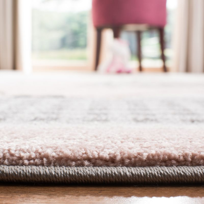 Carousel Kids CRK127 Power Loomed Area Rug - Pink/Ivory - 4'x4' - Safavieh.