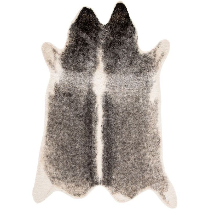 Faux Cowhide FCH203 Power Loomed Indoor Area Rug - Grey/Ivory - 6'x8' - Safavieh