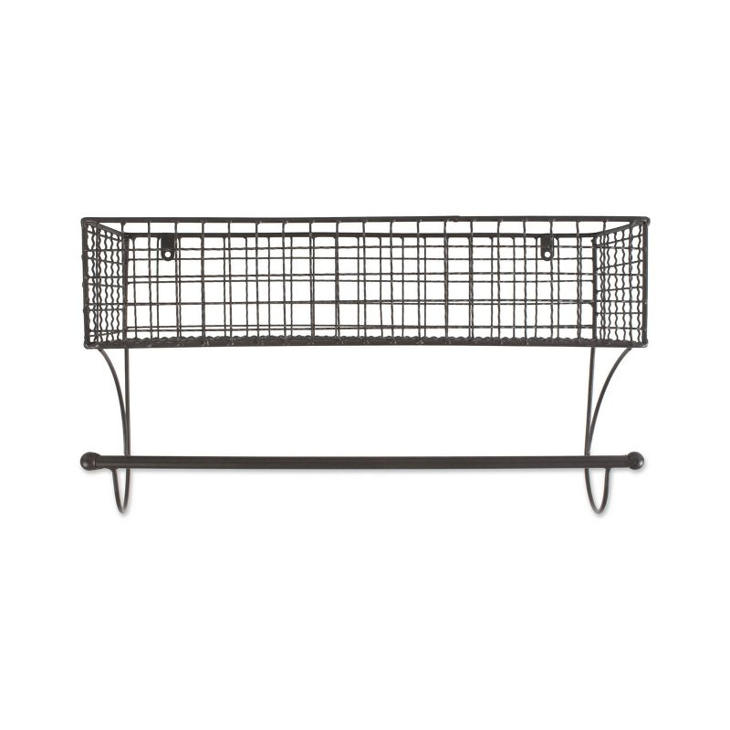 Design Imports Large Grey Farmhouse Towel Rack