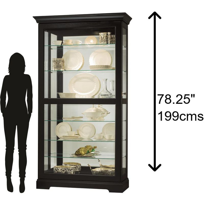 Howard Miller Tyler Ii Curio Cabinet 680538 Black Satin