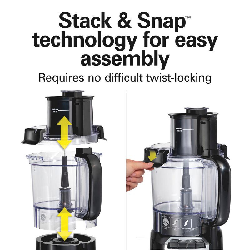 Hamilton Beach 12 Cup Stack and Snap Food Processor