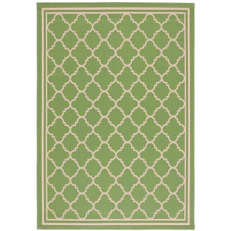 Courtyard CY6918 Power Loomed Indoor/Outdoor Accent Rug - Green/Beige - 2'x3'7" - Safavieh.