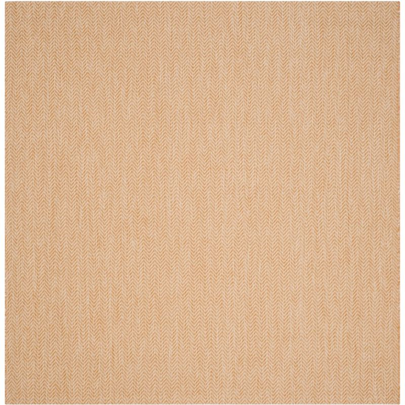 Courtyard CY8022 Power Loomed Indoor and Outdoor Area Rug - Natural/Cream - 6'7"x6'7" - Safavieh