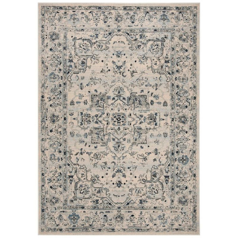 Charleston CHL411 Loomed Indoor Area Rug - Ivory/Light Blue - 5'3"x7'6" - Safavieh