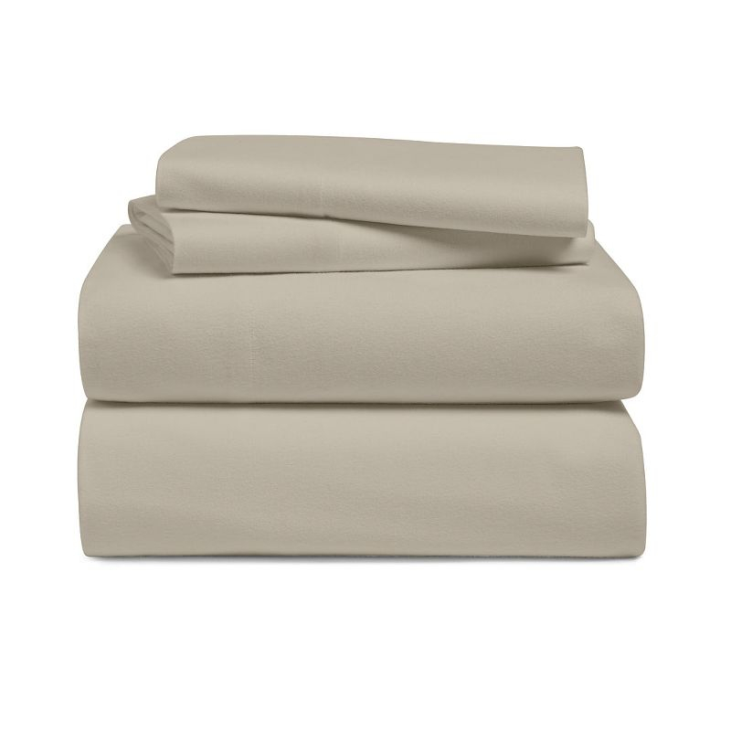 Cosy House Collection Flannel Bed Sheet Set - Dark Grey, Queen