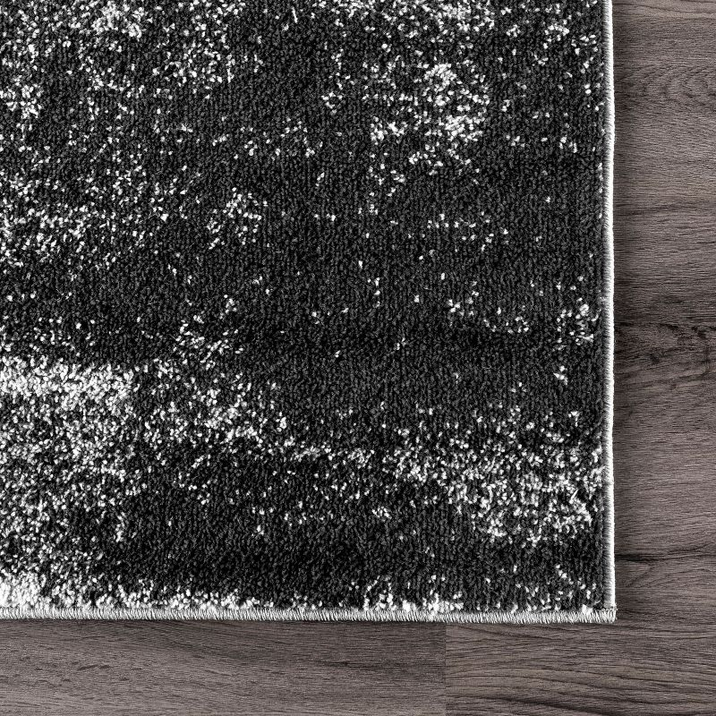 Nuloom Alayna Abstract 8x10 Indoor Area Rug for Living Room Bedroom Dining Room Kitchen, Black/Ivory