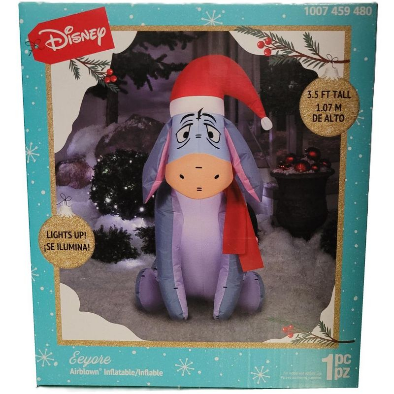 Disney 3.5-FT Tall Eeyore With Santa Hat Holiday Inflatable