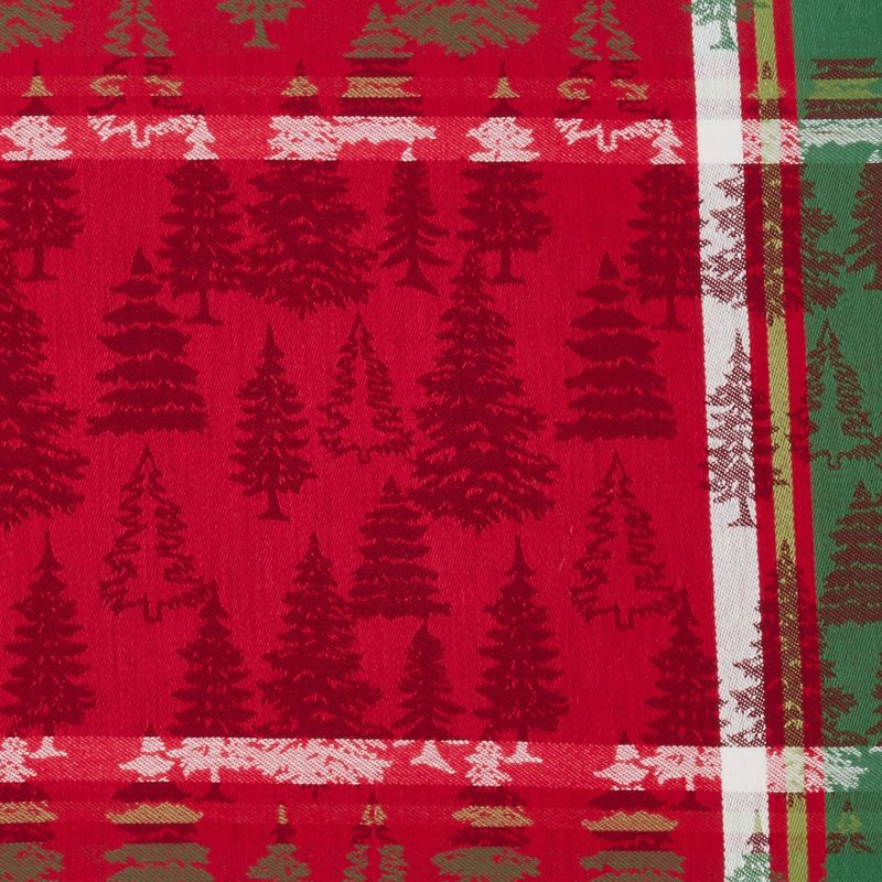 Saro Lifestyle Table Runner With Christmas Tree Plaid Design, Multi, 13" x 72"