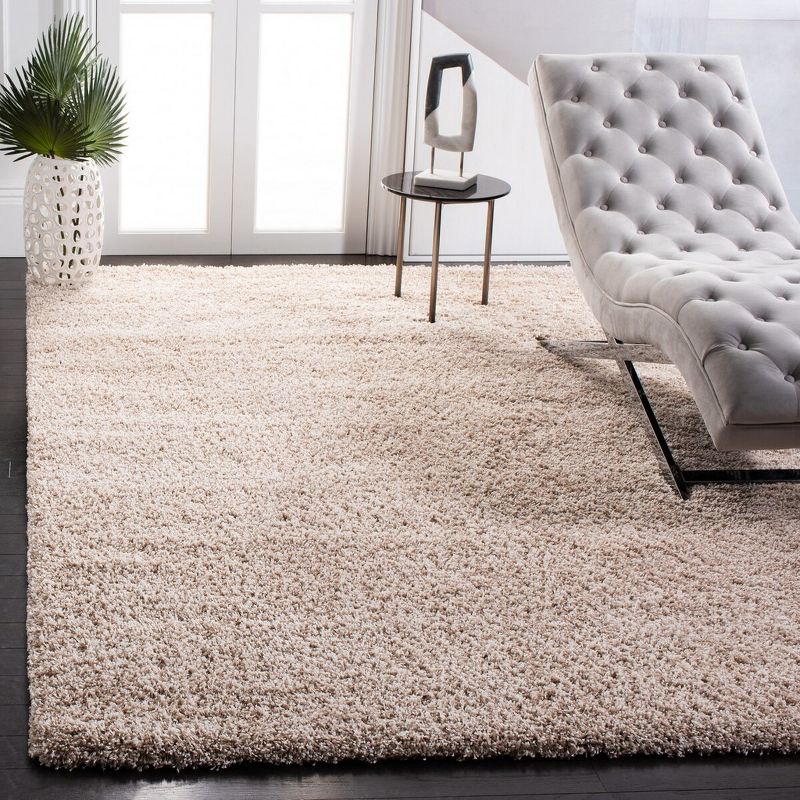 Shag SG151 Power Loomed Indoor Area Rug - Beige - 8'6"x12' - Safavieh.