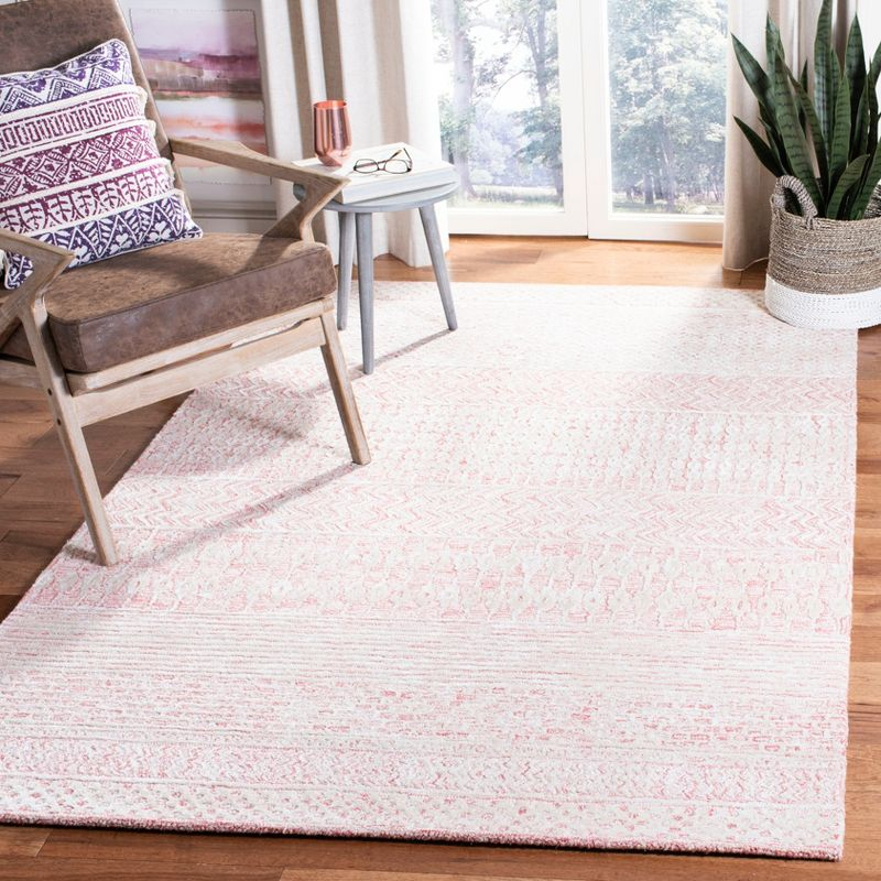Glamour GLM538 Hand Tufted Indoor Area Rug - Light Pink/Ivory - 4'x6' - Safavieh