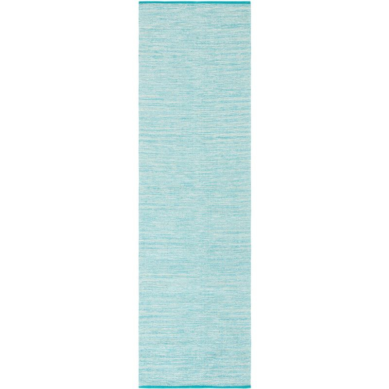 Montauk MTK250 Hand Woven, Flat Weave Indoor Runner Rug - Aqua/Blue - 2'3"x8' - Safavieh