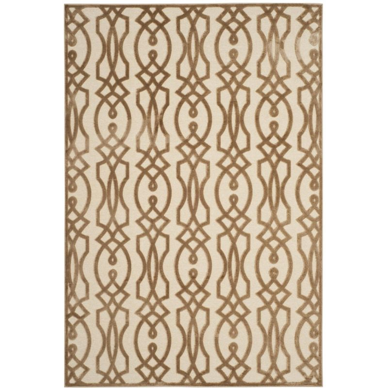 Martha Stewart Villa Screen - MSR4485 - Indoor Power Loomed Area Rugs - Hickory - 5'3"x7'6"