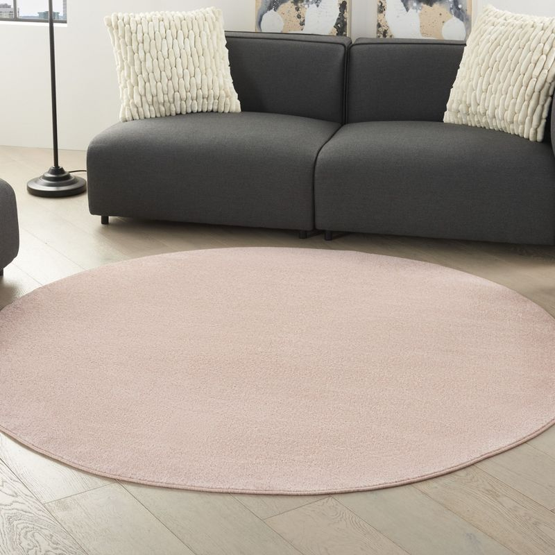 Nourison Essentials Easy Care Indoor Outdoor Area Rug - Pink 6' x Round