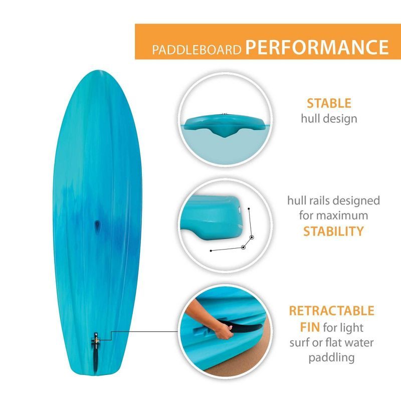 Lifetime Horizon 100 Stand-Up Paddleboard - 2 Pack (Paddles Included), Bahama Fusion - 91014