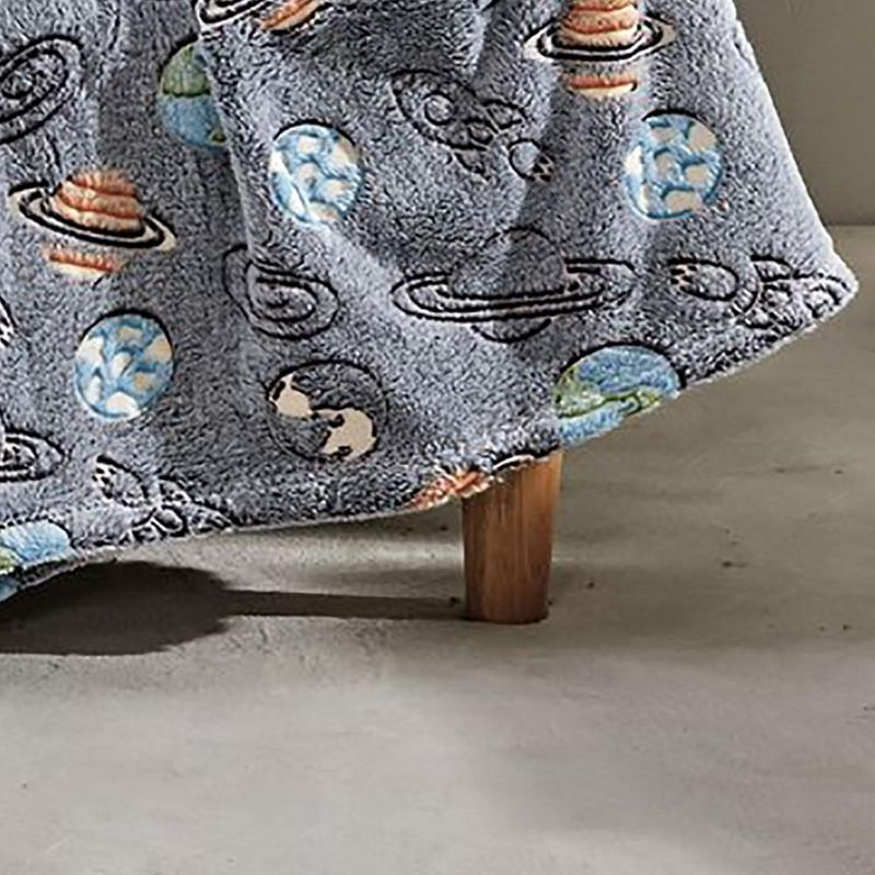 Outer Space Micro Plush All Season Throw Blanket 50" X 60" Multicolor by Plazatex
