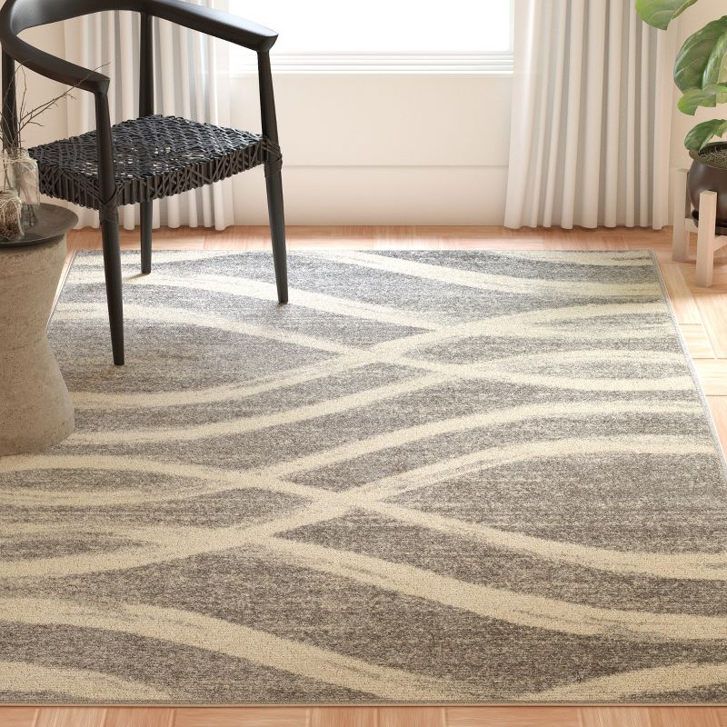 Adirondack ADR125 Machine Made Indoor Area Rug - Grey/Cream - 6'x9' - Safavieh