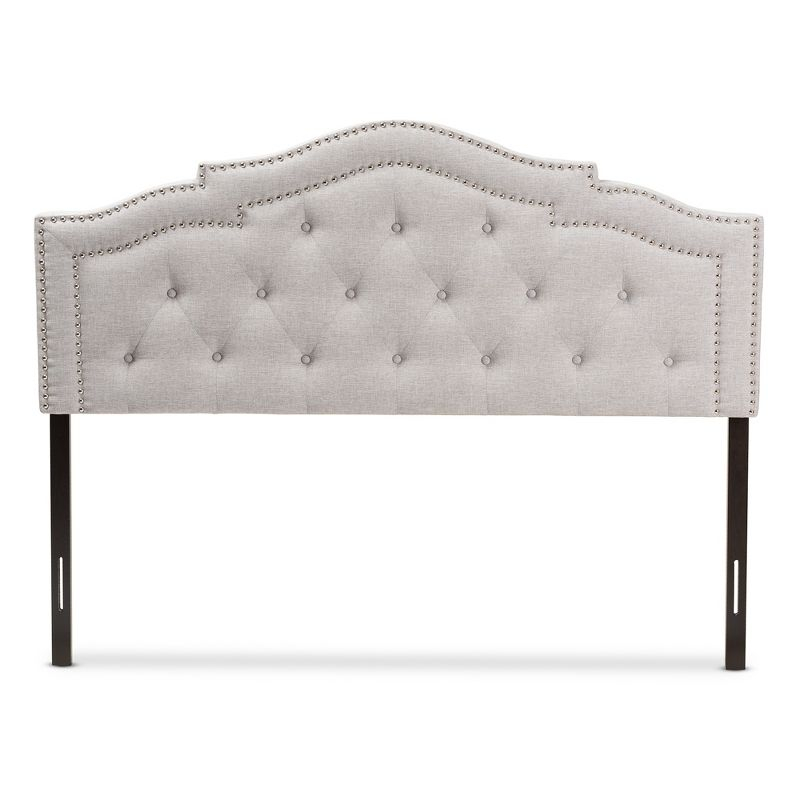 Baxton Studio Queen Edith Modern And Contemporary Fabric Headboard Beige: Polyester Upholstery, Wood Composite Frame