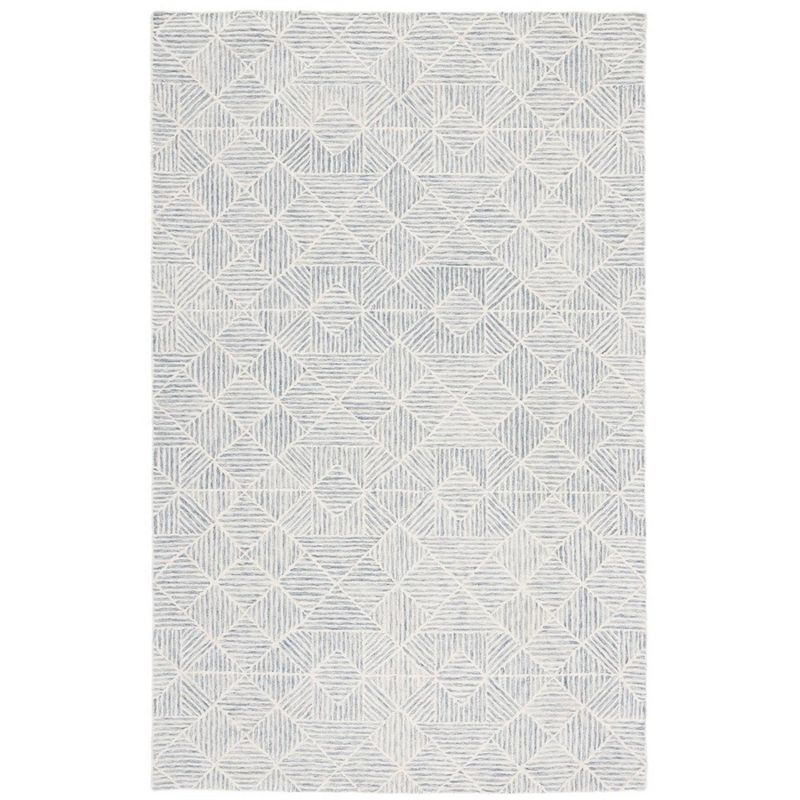 Abstract ABT763 Handmade Indoor Area Rug - Grey/Ivory - 4'x6' - Safavieh