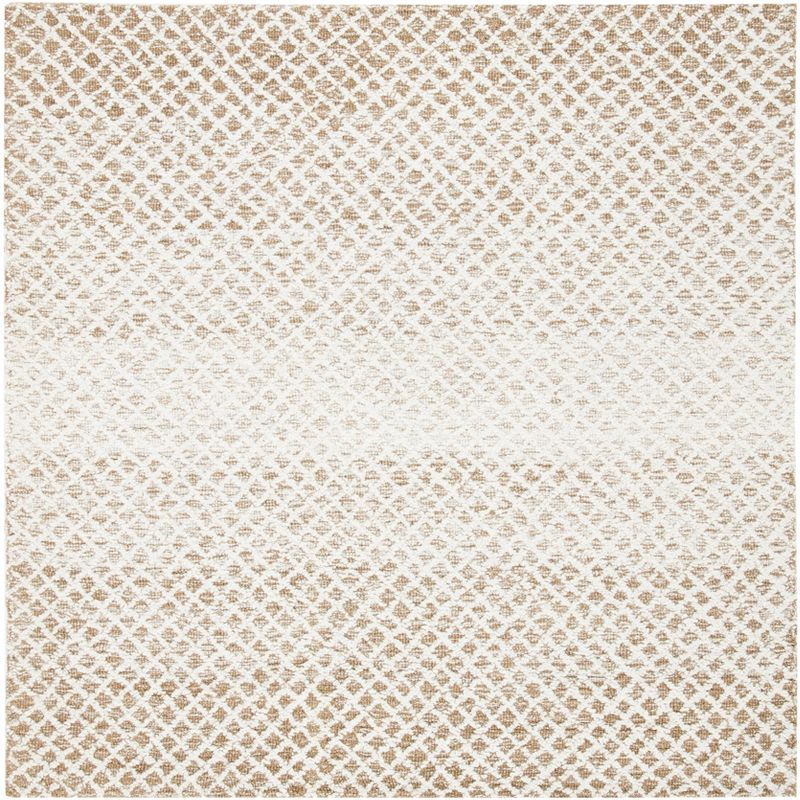 Micro-Loop MLP353 Hand Tufted Indoor Area Rug - Beige/Ivory - 5'x5' - Safavieh
