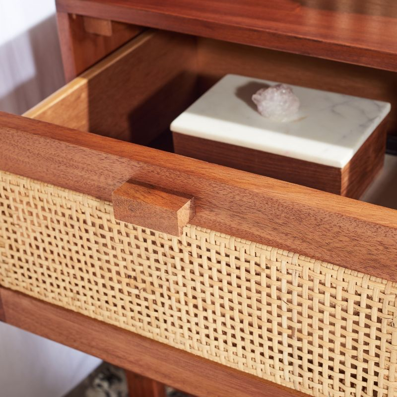 Hedwig 2 Drawer Nightstand - NST4007 - Natural - Safavieh
