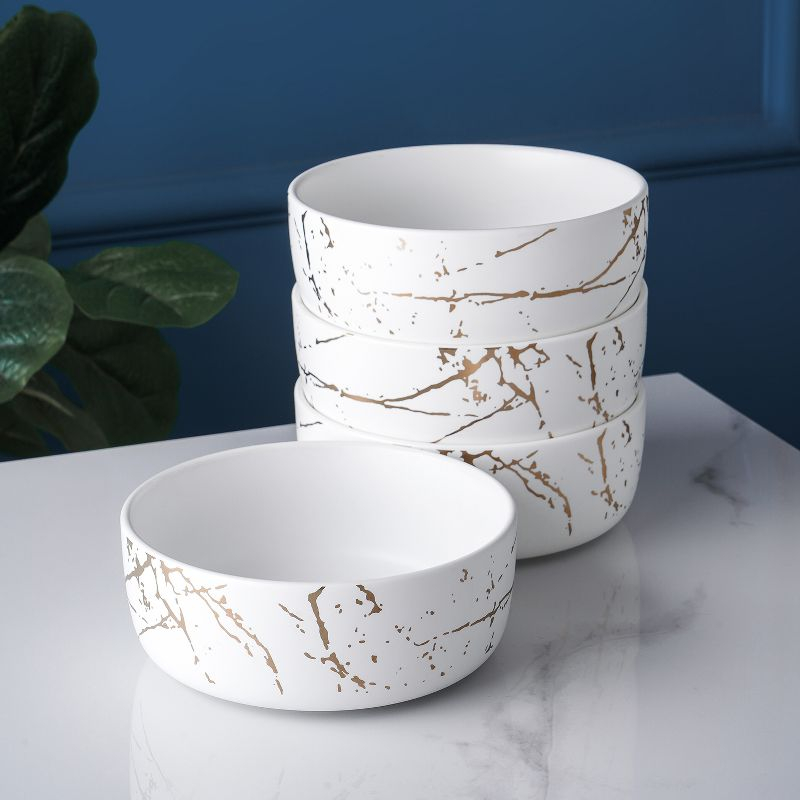 Stone Lain Zora 32-Piece Porcelain Dinnerware Set, Service for 8, White
