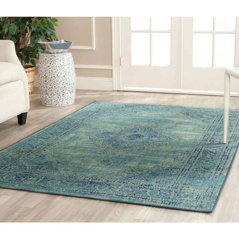 Vintage VTG112 Power Loomed Indoor Accent Rug - Turquoise/Multi - 3'3"x5'7" - Safavieh.