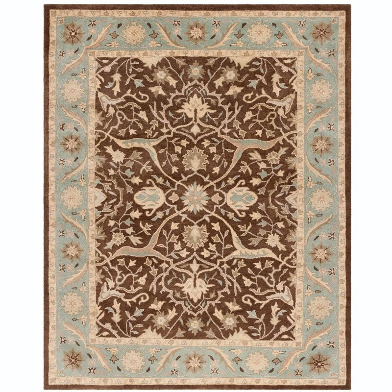 Antiquity AT14 Hand Tufted Indoor Area Rug - Brown/Green - 8'3"x11' - Safavieh