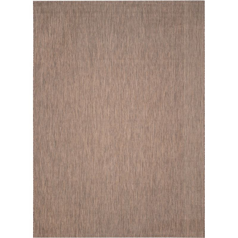 Courtyard CY8022 Power Loomed Indoor and Outdoor Area Rug - Brown/Beige - 8'x11' - Safavieh