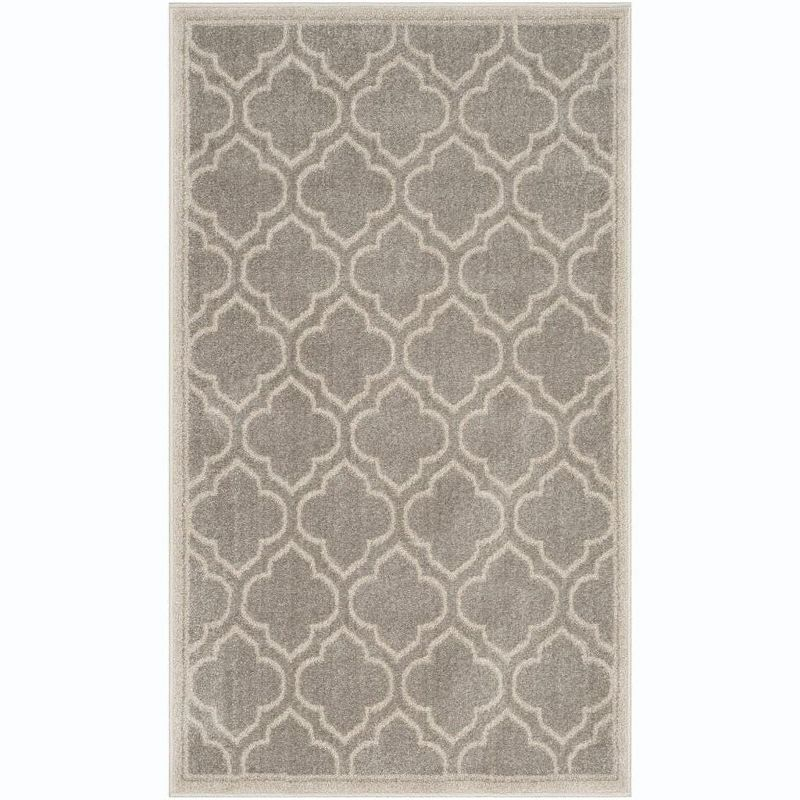 Amherst AMT412 Power Loomed Accent Rug - Light Grey/Ivory - 3'x5' - Safavieh.