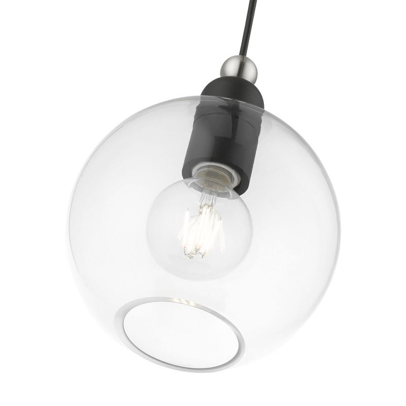 Livex Lighting Downtown 1 - Light Pendant in  Black/Brushed Nickel