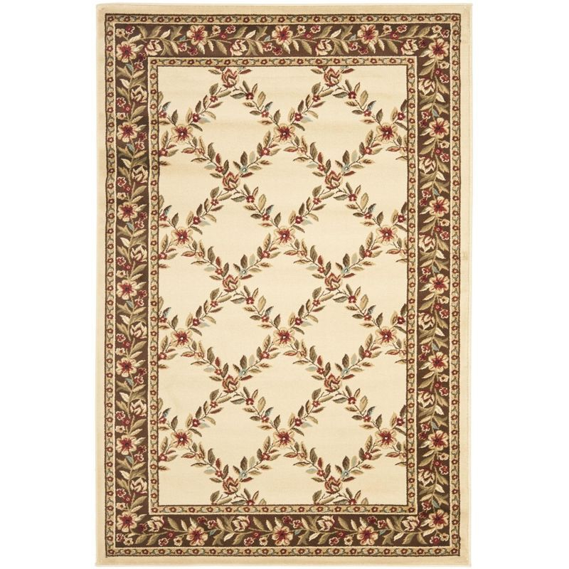 Lyndhurst LNH557 Power Loomed Accent Rug - Ivory/Brown - 3'3"x5'3" - Safavieh