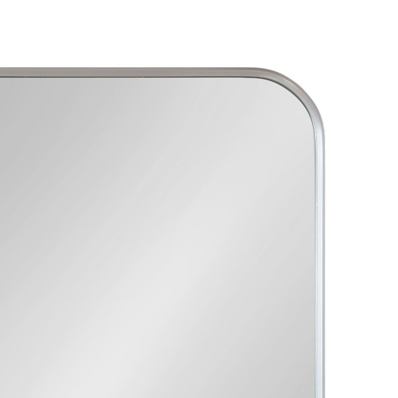 Kate and Laurel Zayda Radius Rectangle Framed Wall Mirror, 20x30, Silver