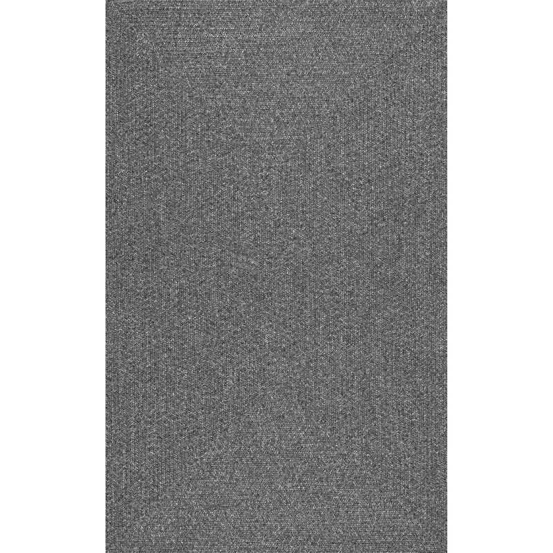 nuLOOM Wynn Braided Indoor/Outdoor Area Rug, Oval 3' x 5', Charcoal