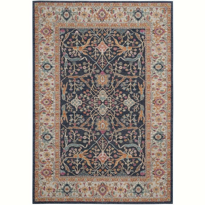 Madison MAD612 Power Loomed Indoor Area Rug - Navy/Creme - 5'3"x7'6" - Safavieh.