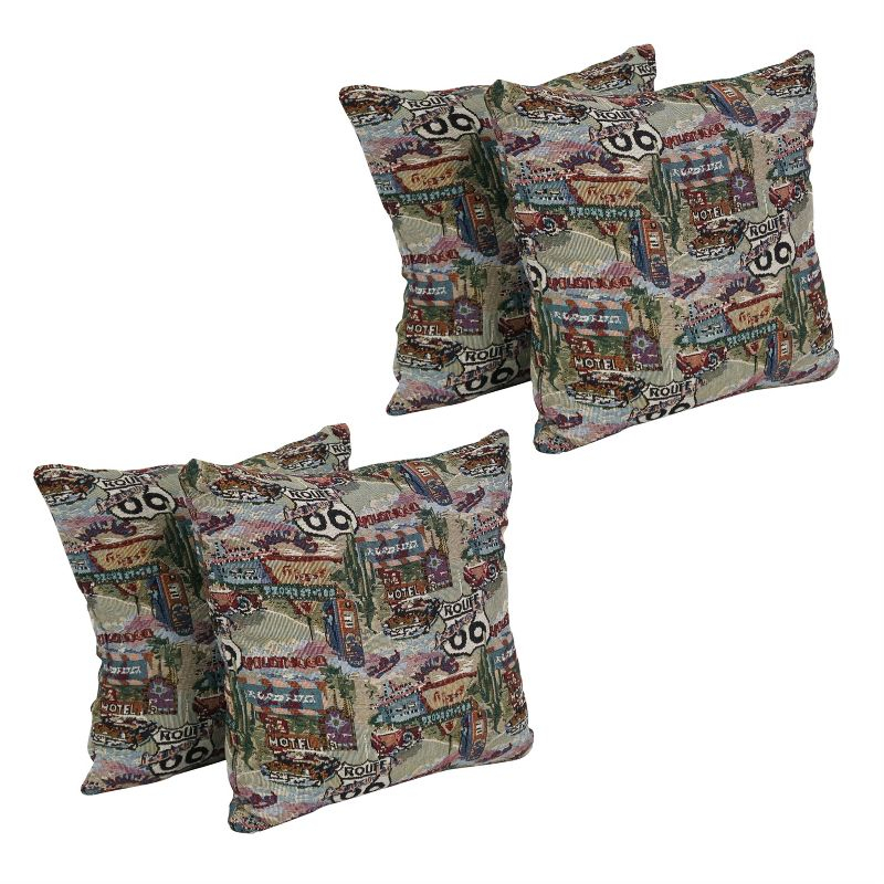 Blazing Needles Indoor Throw Pillows Route 66