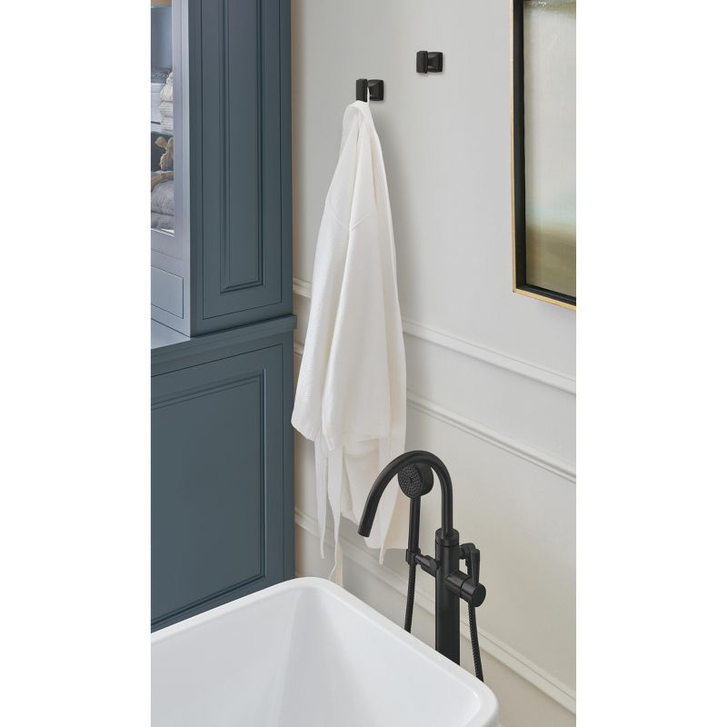Amerock Revitalize Matte Black Single Prong Robe Hook