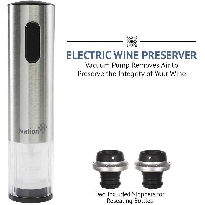 Ivation 7-Piece Wine Gift Set with Electric Bottle Opener, Wine Aerator, Foil Cutter, and More