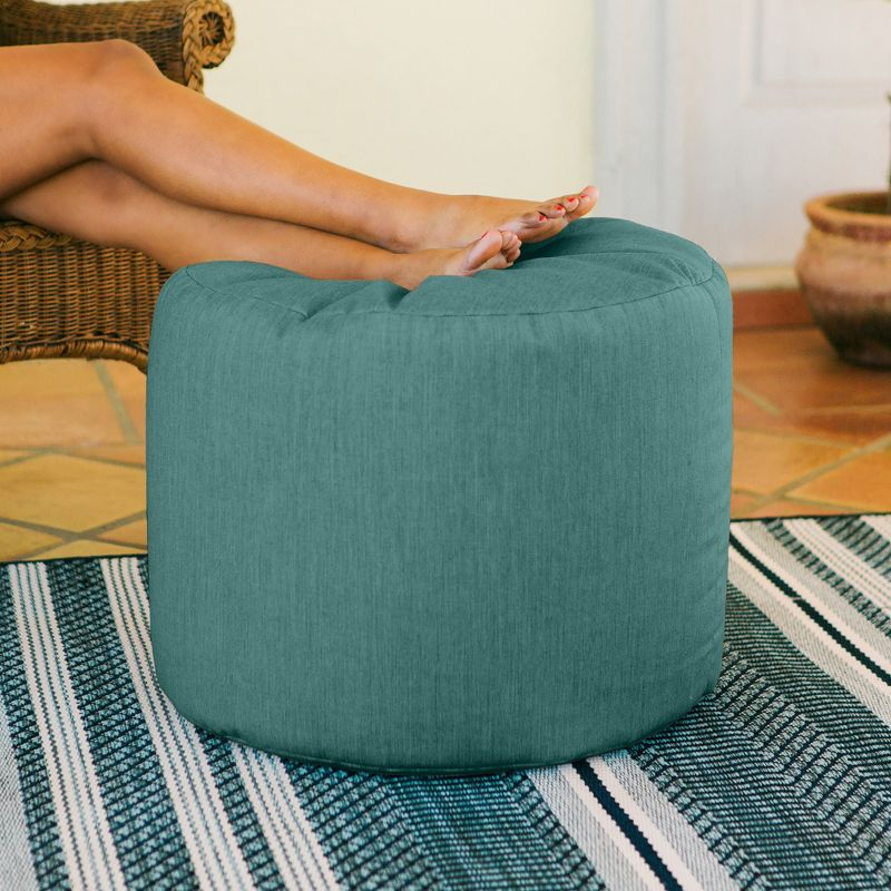 Jaxx Spring Indoor / Outdoor Bean Bag Pouf Ottoman, Sunbrella Breeze
