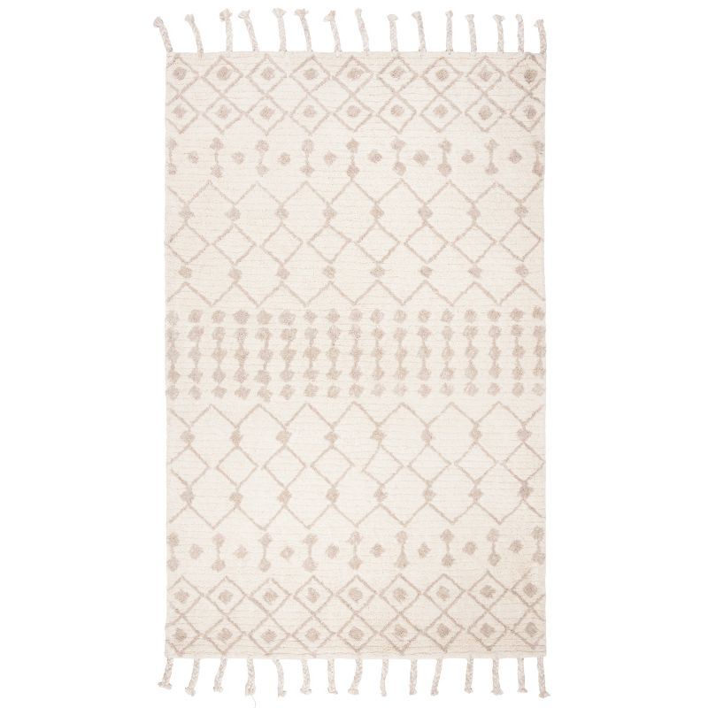 Casablanca CSB203 Hand Tufted Indoor Area Rug - Ivory/Beige - 4'x6' - Safavieh