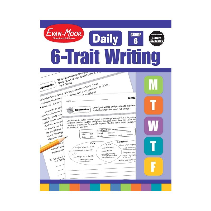 Evan-Moor Daily 6 Trait Writing Grade 6 Book