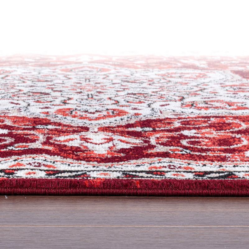 World Rug Gallery Traditional Medallion Area Rug - RED 5' X 7'