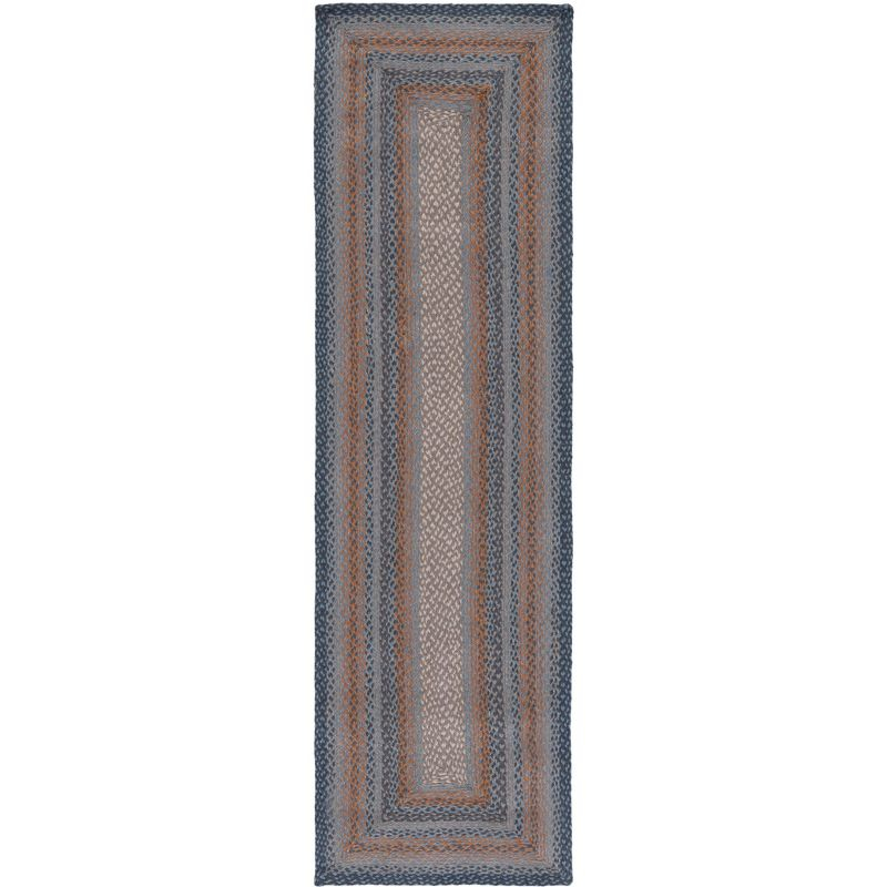 Braided BRD652 Flat Weave Indoor Runner Rug - Grey/Brown - 2'3"x8' - Safavieh