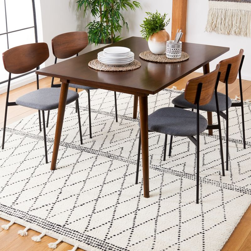 Casablanca CSB491 Hand Woven Area Rug - Ivory/Black - 8'x10' - Safavieh.